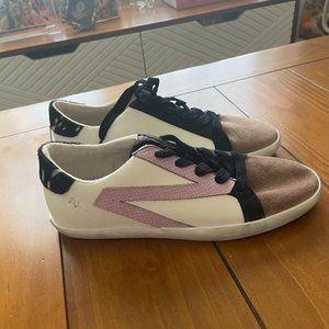 Zodiac / White, Black, Tan, & Purple Sneakers